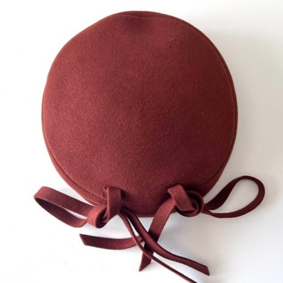 Elegant Brown Wool Pill Box Beret EUC 000 - Picture 2 of 8